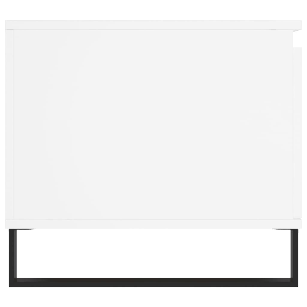Stolić za kavu bijeli 100 x 50 x 45 cm od konstruiranog drva