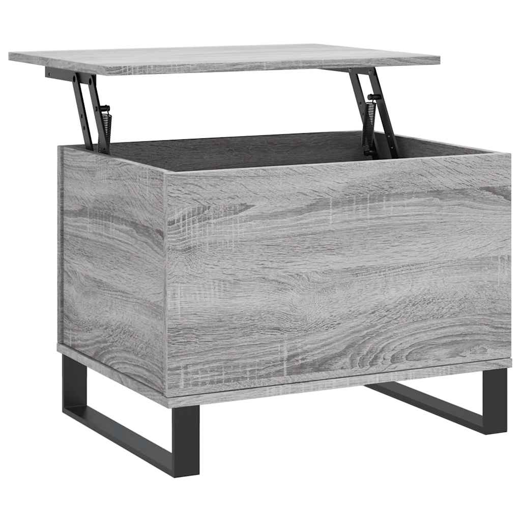 Stolić za kavu boja hrasta 60 x 44,5 x 45 cm konstruirano drvo Siva