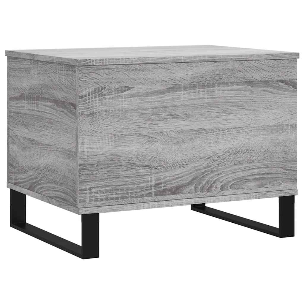 Stolić za kavu boja hrasta 60 x 44,5 x 45 cm konstruirano drvo Siva