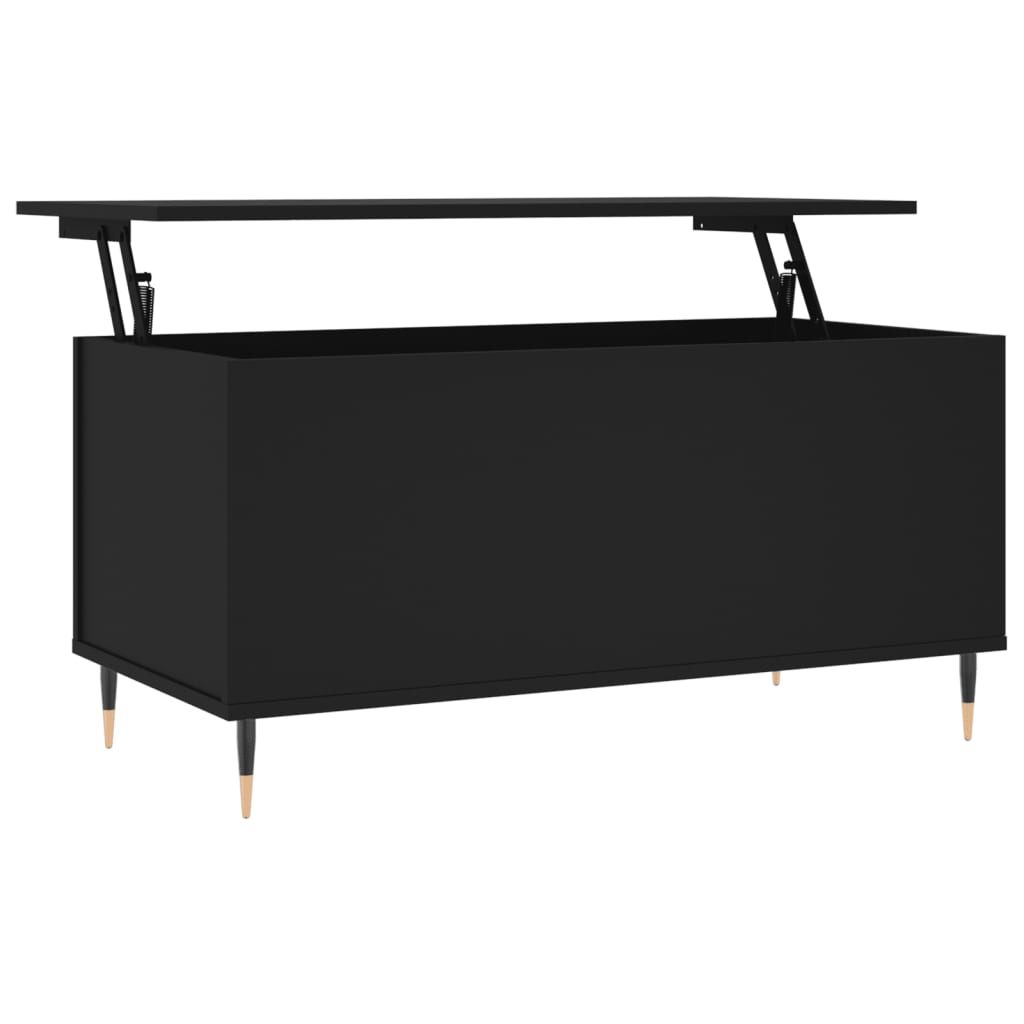 Stolić za kavu crni 90 x 44,5 x 45 cm od konstruiranog drva Crna
