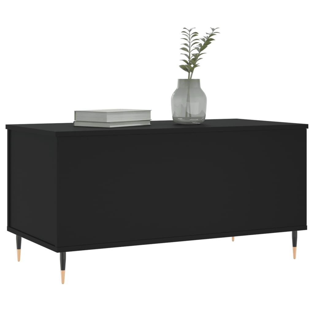 Stolić za kavu crni 90 x 44,5 x 45 cm od konstruiranog drva Crna