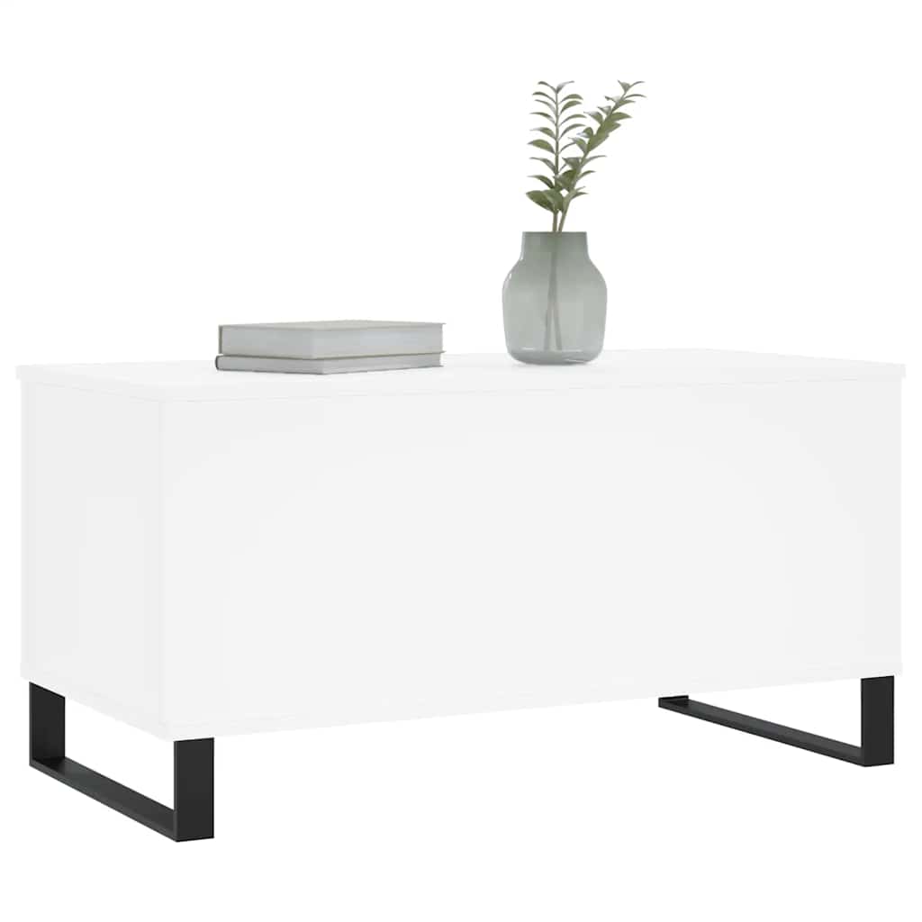 Stolić za kavu bijeli 90 x 44,5 x 45 cm od konstruiranog drva