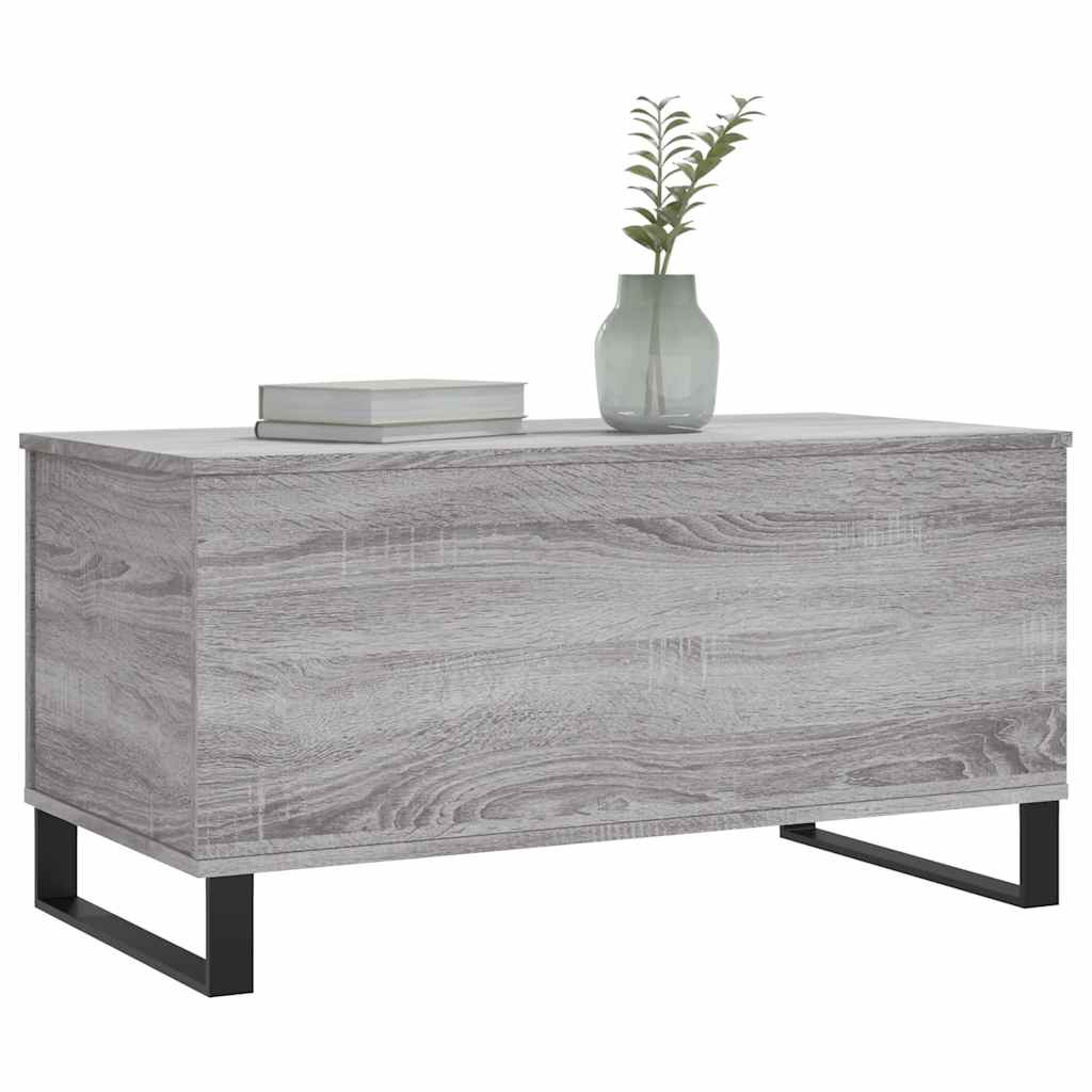 Stolić za kavu siva boja hrasta 90x44,5x45 cm konstruirano drvo