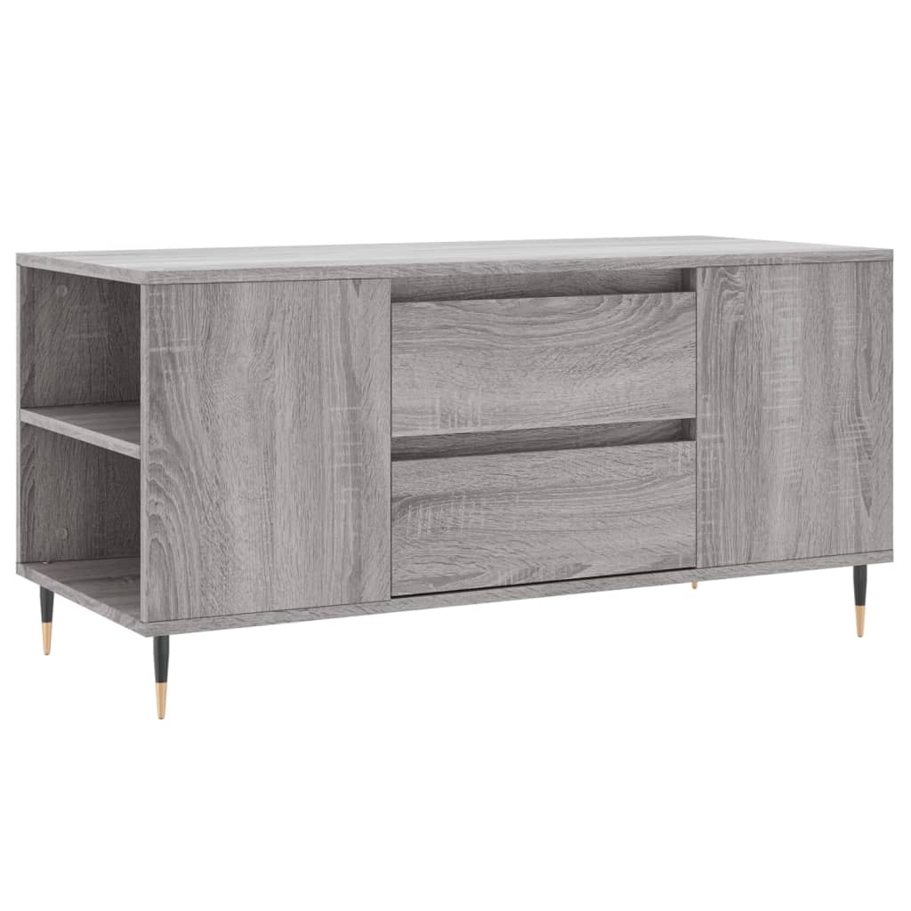 Stolić za kavu boja hrasta 102x44,5x50 cm od konstruiranog drva Siva