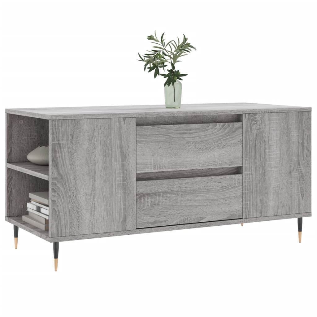 Stolić za kavu boja hrasta 102x44,5x50 cm od konstruiranog drva Siva