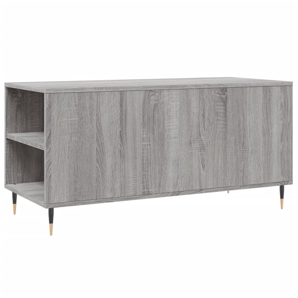Stolić za kavu boja hrasta 102x44,5x50 cm od konstruiranog drva Siva