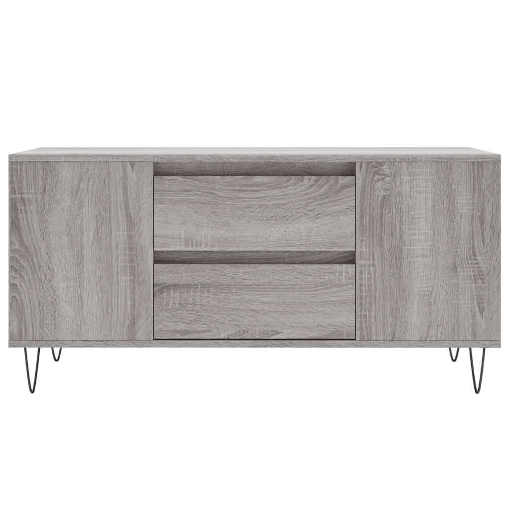 Stolić za kavu boja hrasta 102x44,5x50 cm od konstruiranog drva Siva
