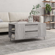 Stolić za kavu boja hrasta 102x44,5x50 cm od konstruiranog drva Siva