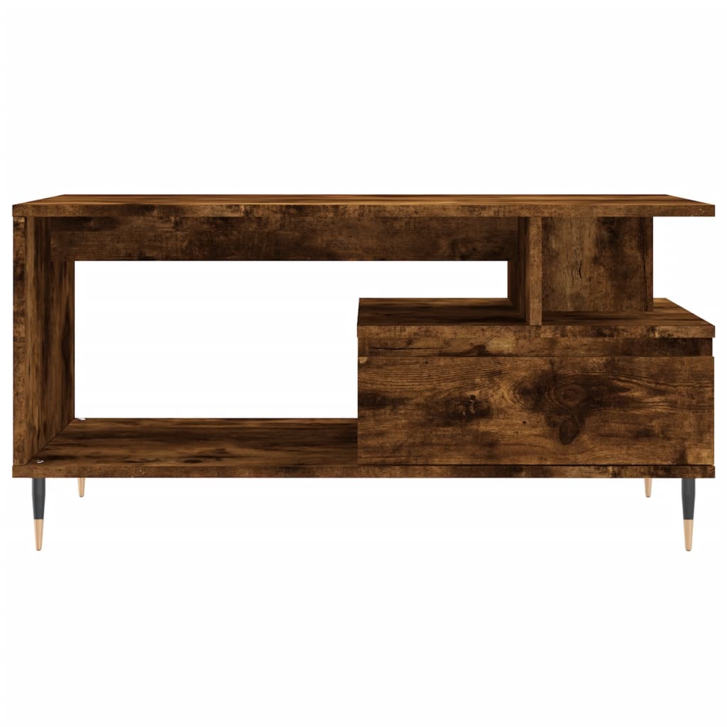 Stolić za kavu boja hrasta 90x49x45 cm konstruirano drvo Smeđa