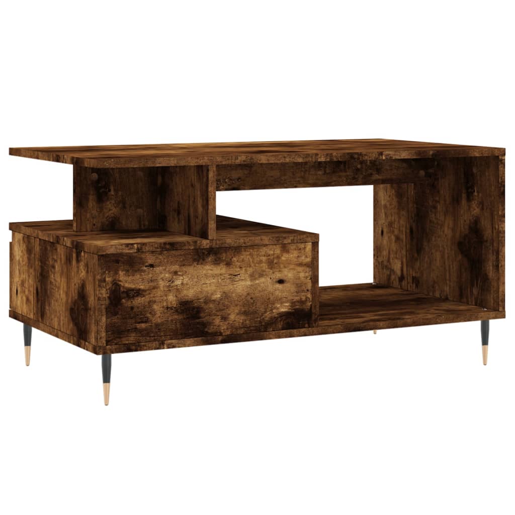 Stolić za kavu boja hrasta 90x49x45 cm konstruirano drvo Smeđa