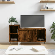 TV ormarić boja dimljenog hrasta 100x35x55 cm konstruirano drvo Smeđa