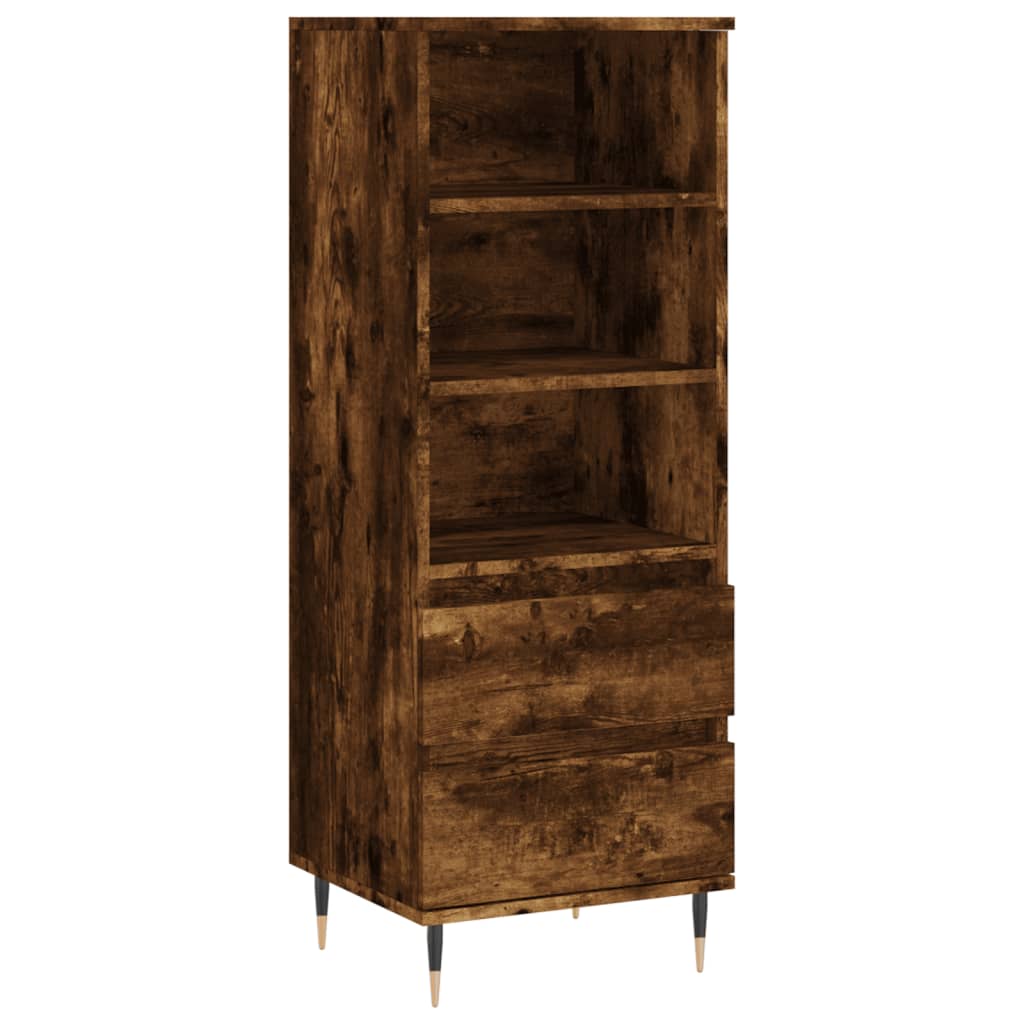 Visoka komoda boja hrasta 40x36x110 cm od konstruiranog drva Smeđa