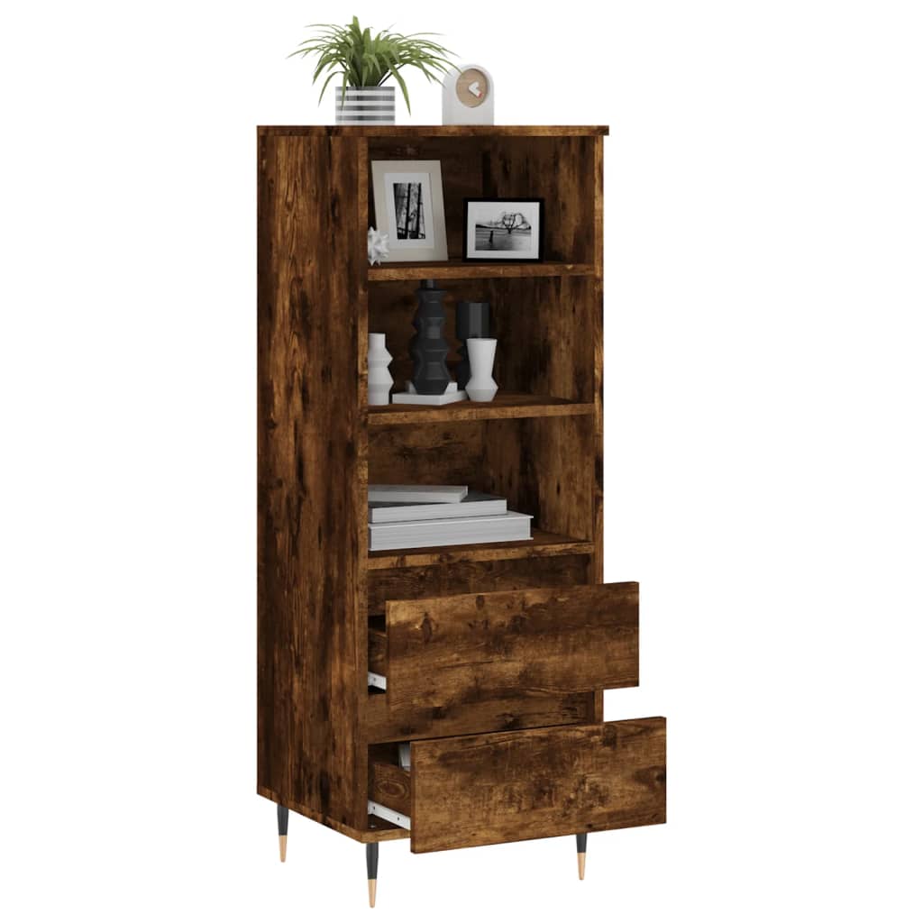 Visoka komoda boja hrasta 40x36x110 cm od konstruiranog drva Smeđa