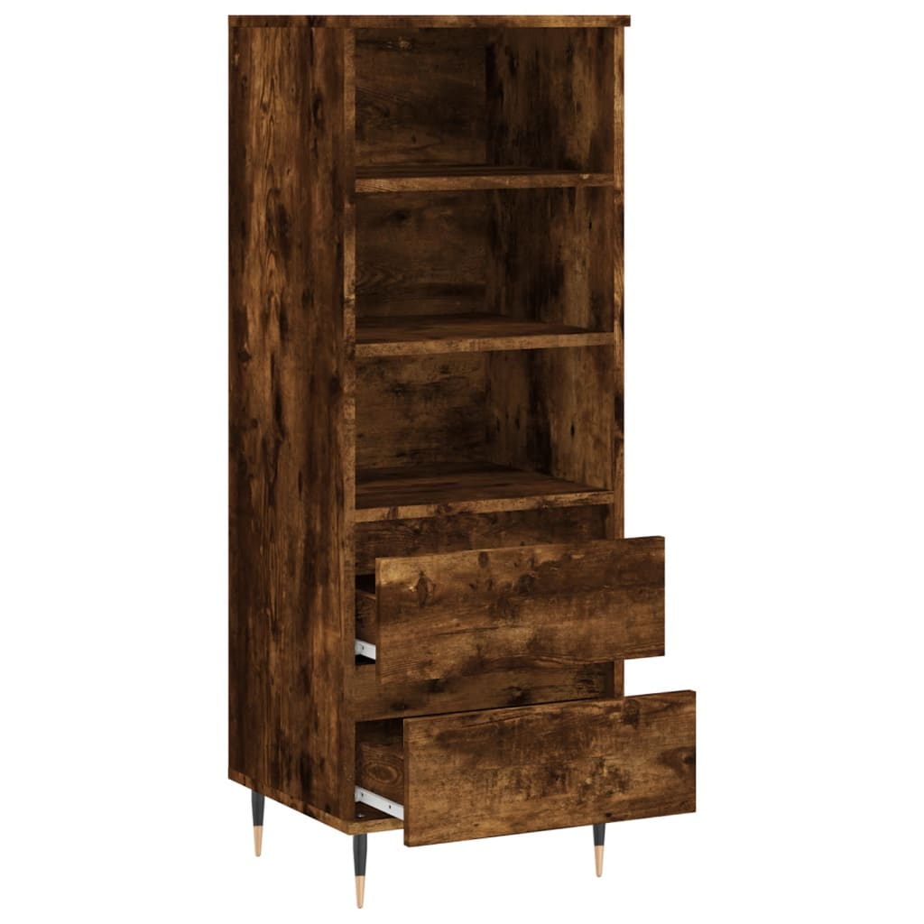 Visoka komoda boja hrasta 40x36x110 cm od konstruiranog drva Smeđa