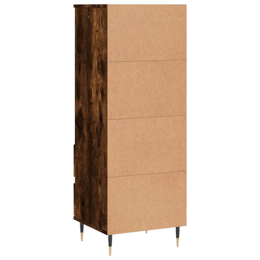 Visoka komoda boja hrasta 40x36x110 cm od konstruiranog drva Smeđa