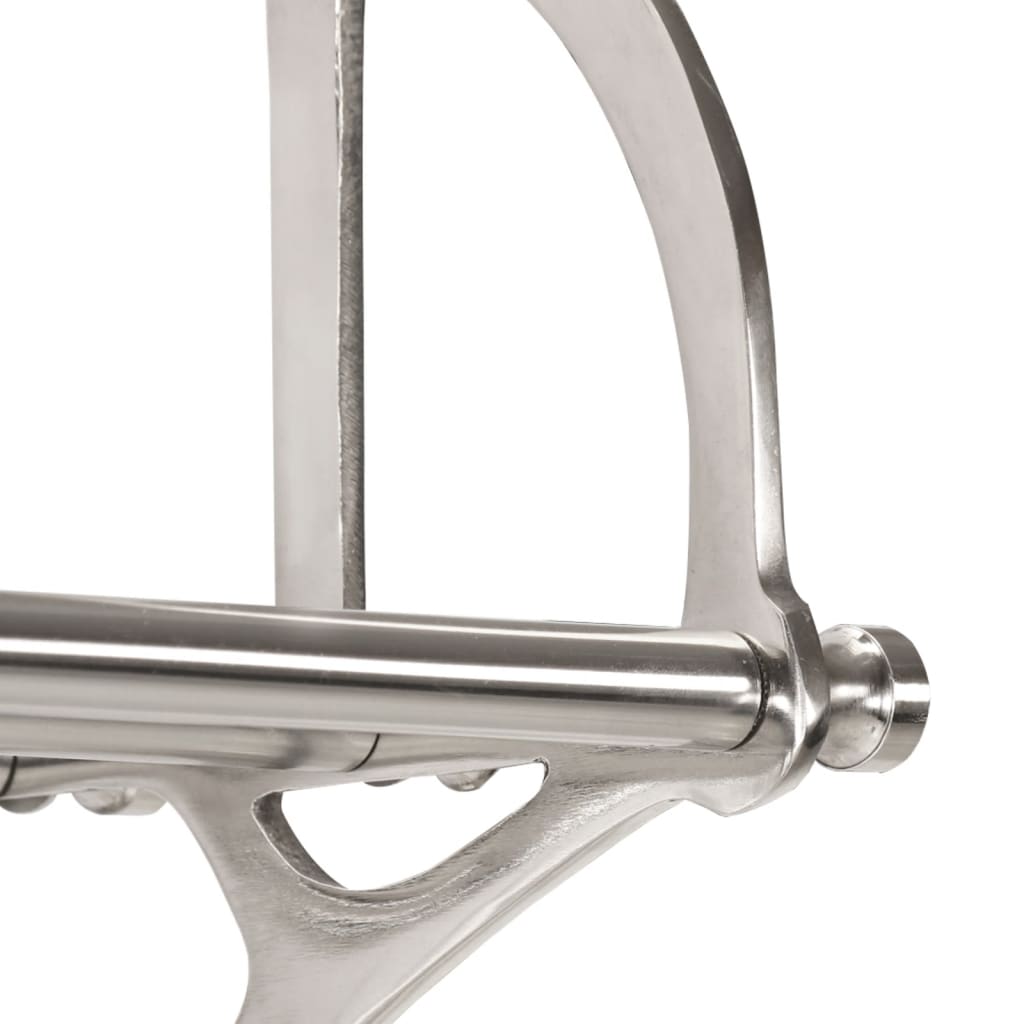 Stalak za prtljagu s vješalicama ogledalom aluminijski Srebrna 67 x 32 x 32 cm