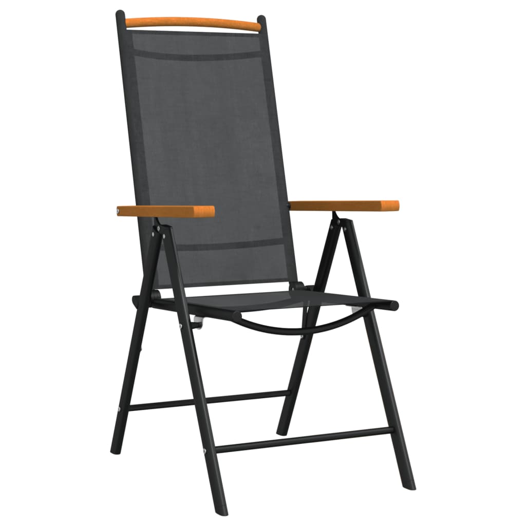 7-dijelni vrtni blagovaonski set crno-smeđi aluminijski
