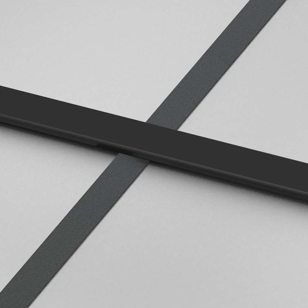 Klizna vrata crna 90 x 205 cm od kaljenog stakla i aluminija