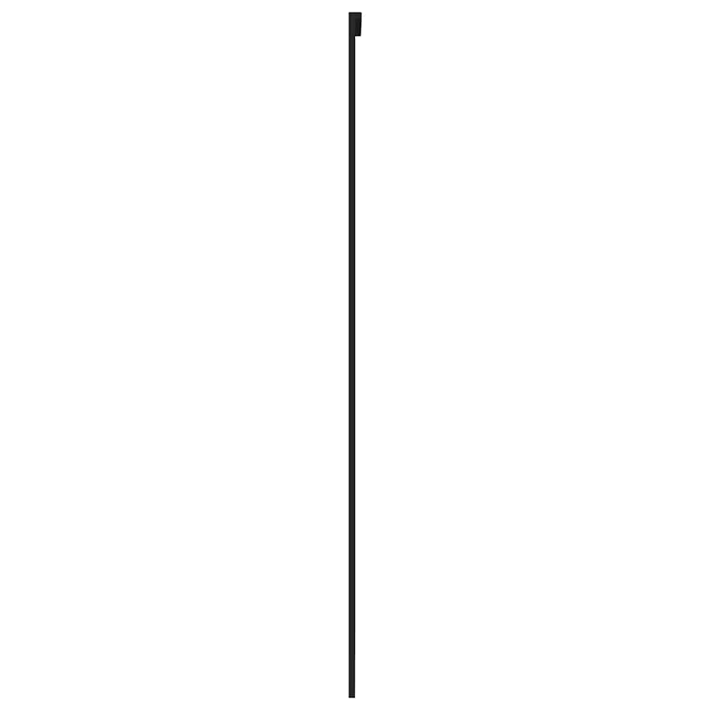 Klizna vrata crna 90 x 205 cm od kaljenog stakla i aluminija
