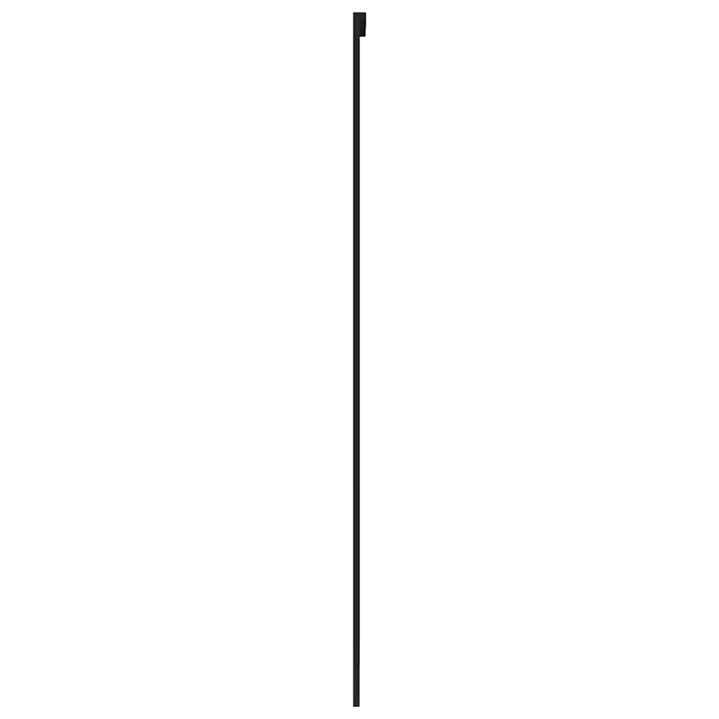 Klizna vrata crna 90 x 205 cm od kaljenog stakla i aluminija