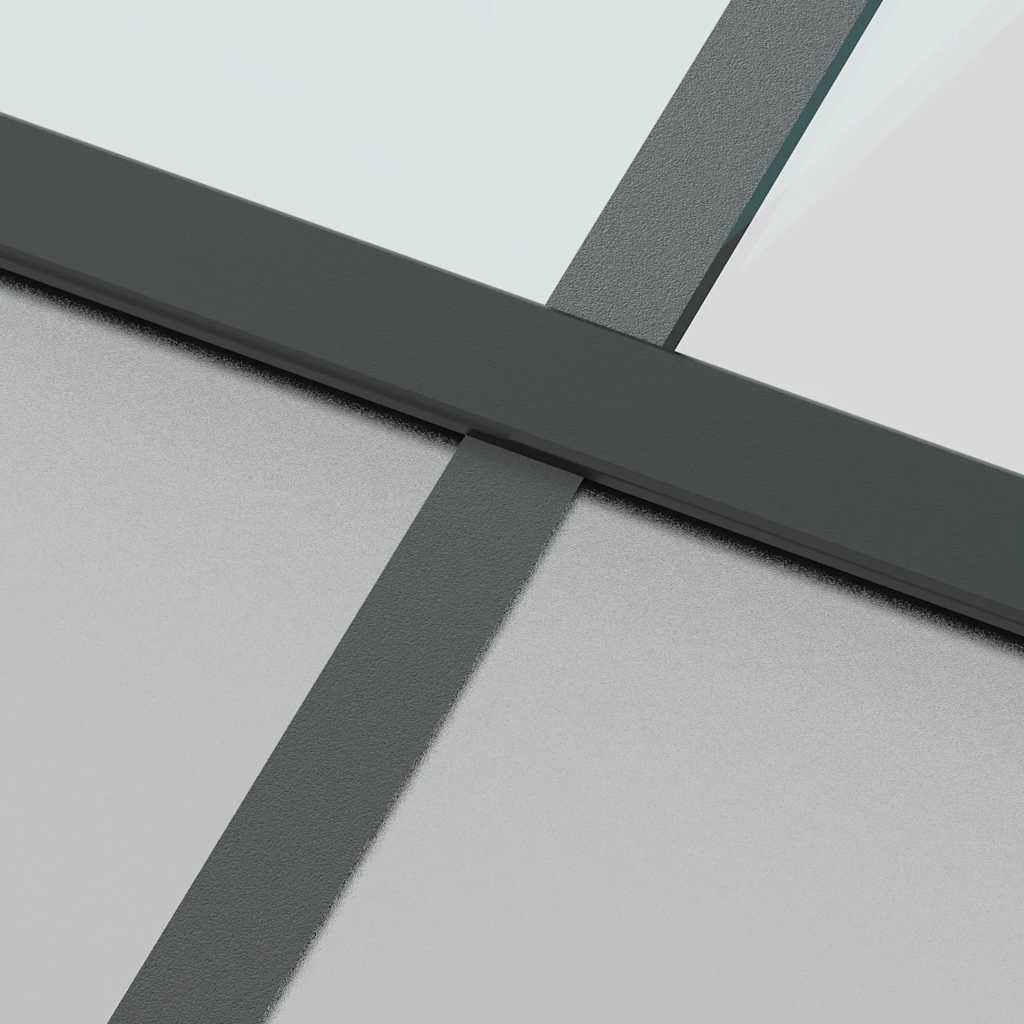 Klizna vrata crna 90 x 205 cm od kaljenog stakla i aluminija