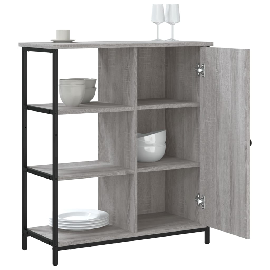 Komoda boja hrasta sonome 70 x 30 x 80 cm od konstruiranog drva Siva
