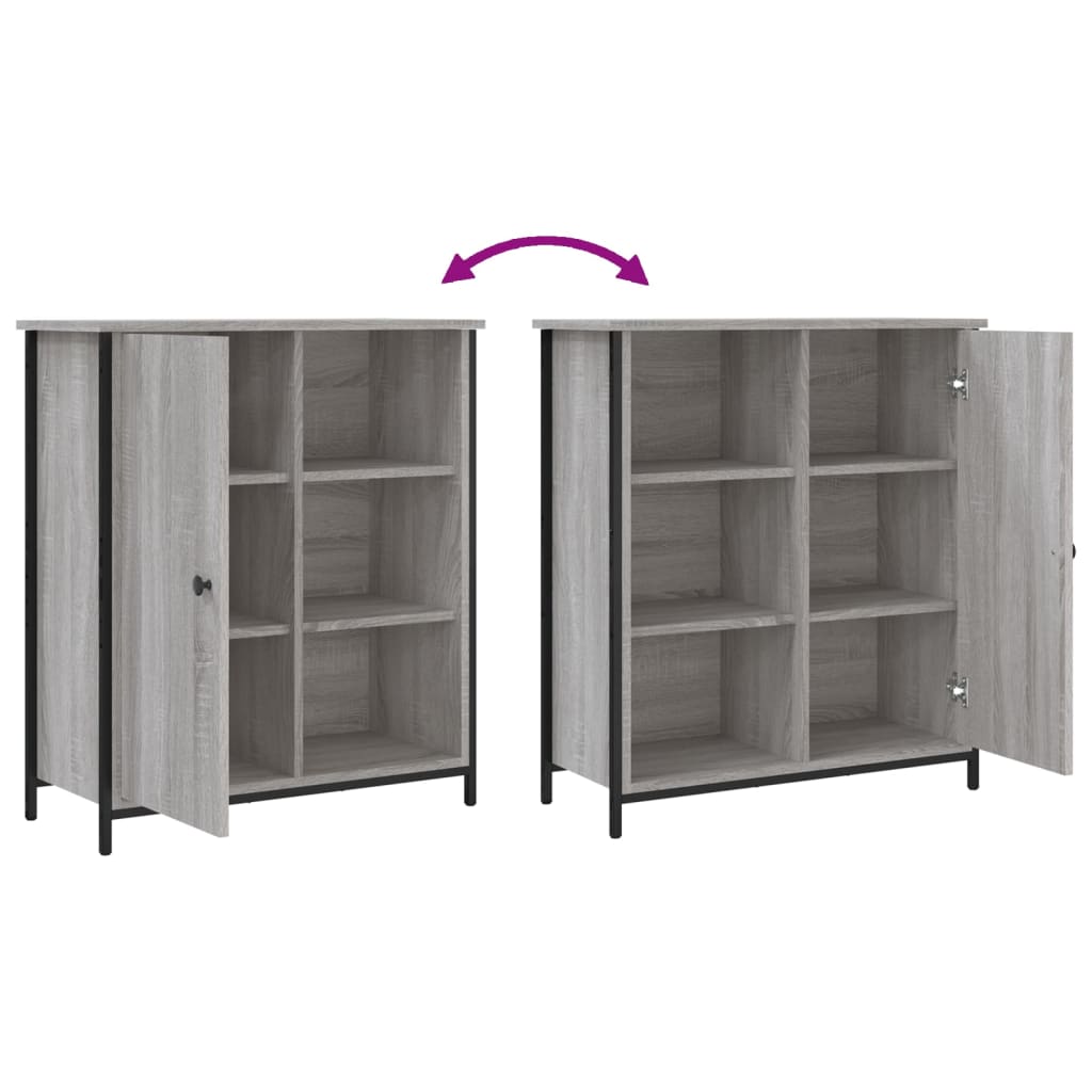 Komoda boja hrasta sonome 70 x 30 x 80 cm od konstruiranog drva Siva