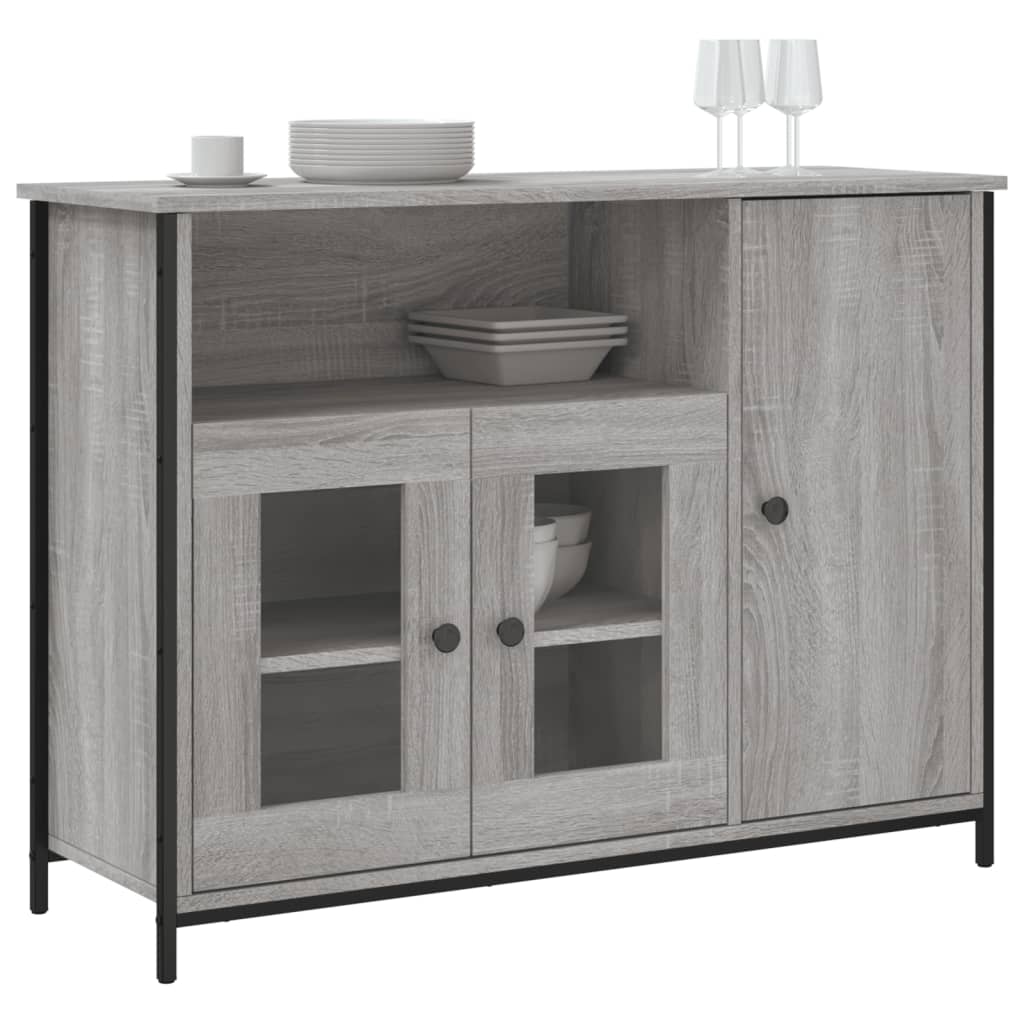 Komoda sivog hrasta sonome 100x35x75 cm od konstruiranog drva