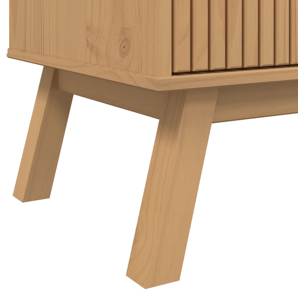 Komoda OLDEN bijelo-smeđa 114x43x73,5 cm od masivne borovine Bijela