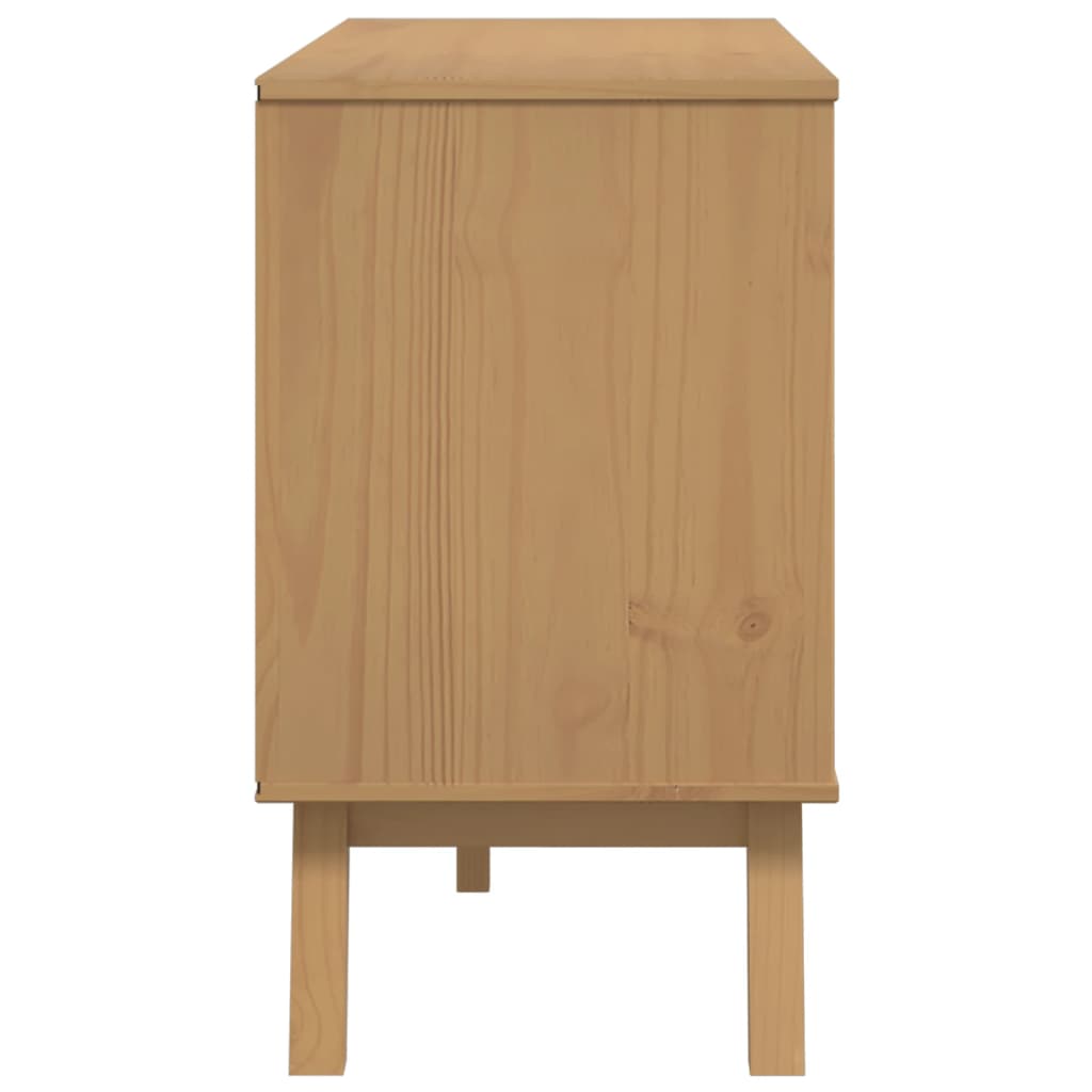 Komoda OLDEN bijelo-smeđa 114x43x73,5 cm od masivne borovine Bijela
