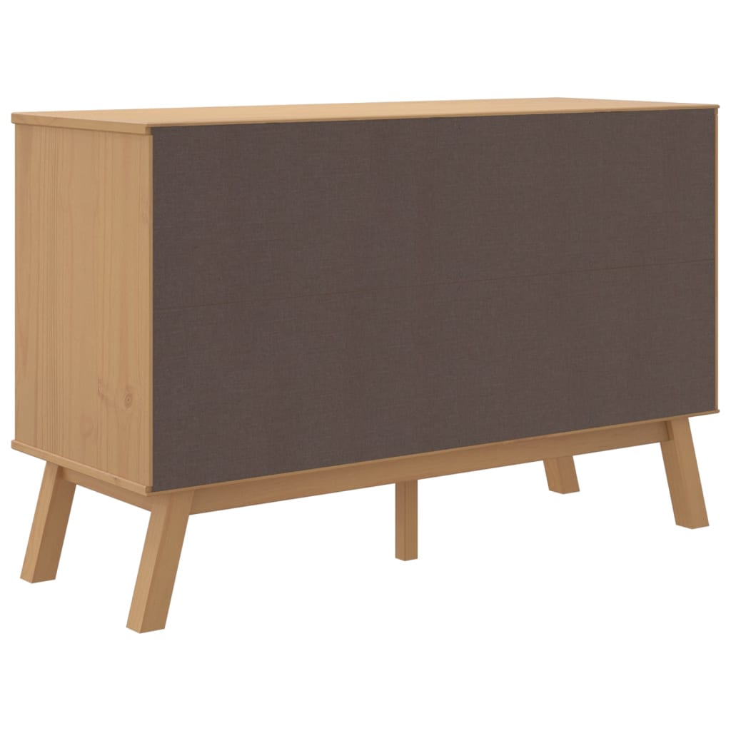 Komoda OLDEN bijelo-smeđa 114x43x73,5 cm od masivne borovine Bijela