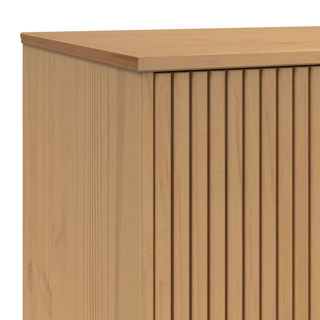 Komoda OLDEN bijelo-smeđa 114x43x73,5 cm od masivne borovine Bijela