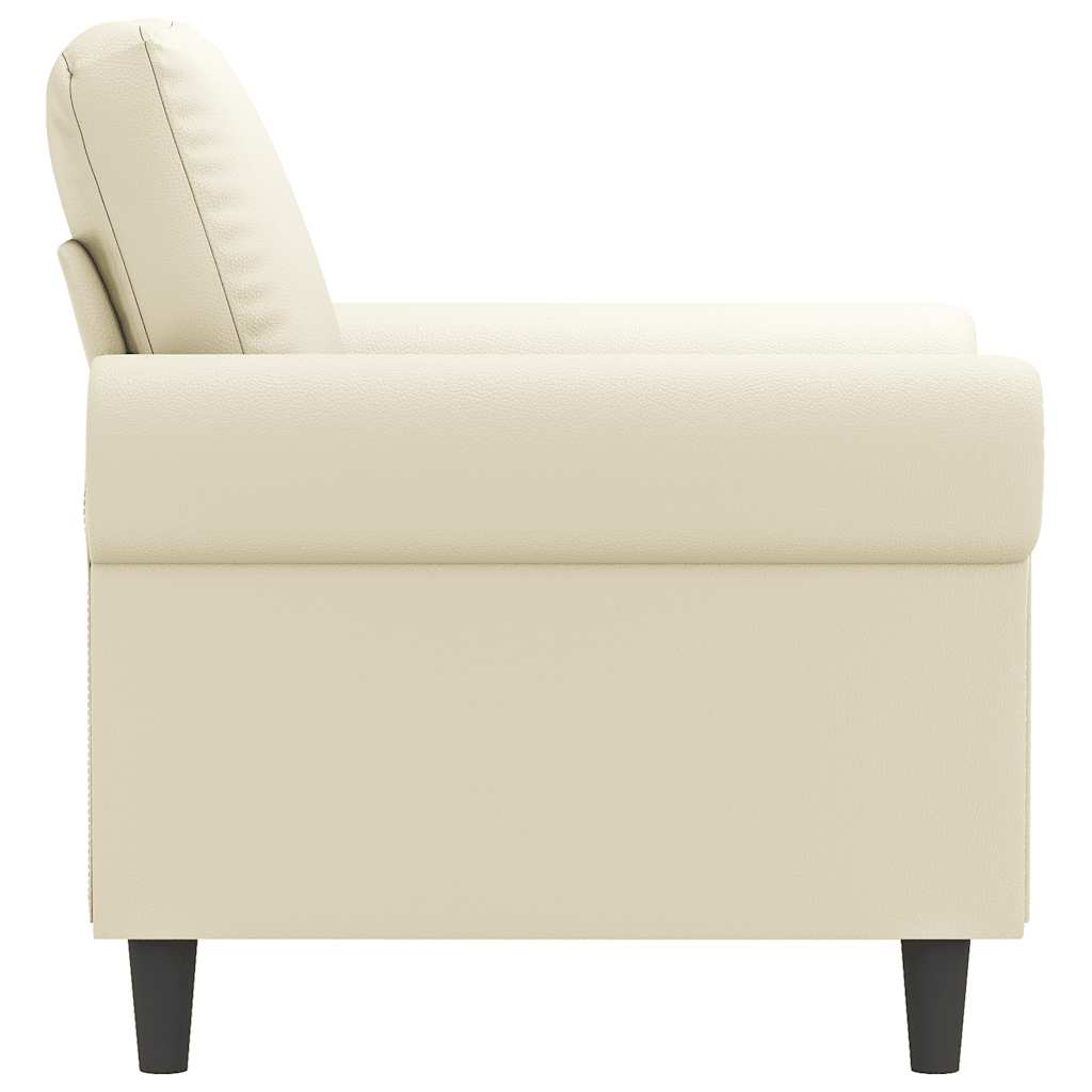 Fotelja krem 60 cm od umjetne kože
