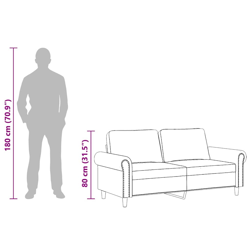 Dvosjed crni 140 cm baršunasti