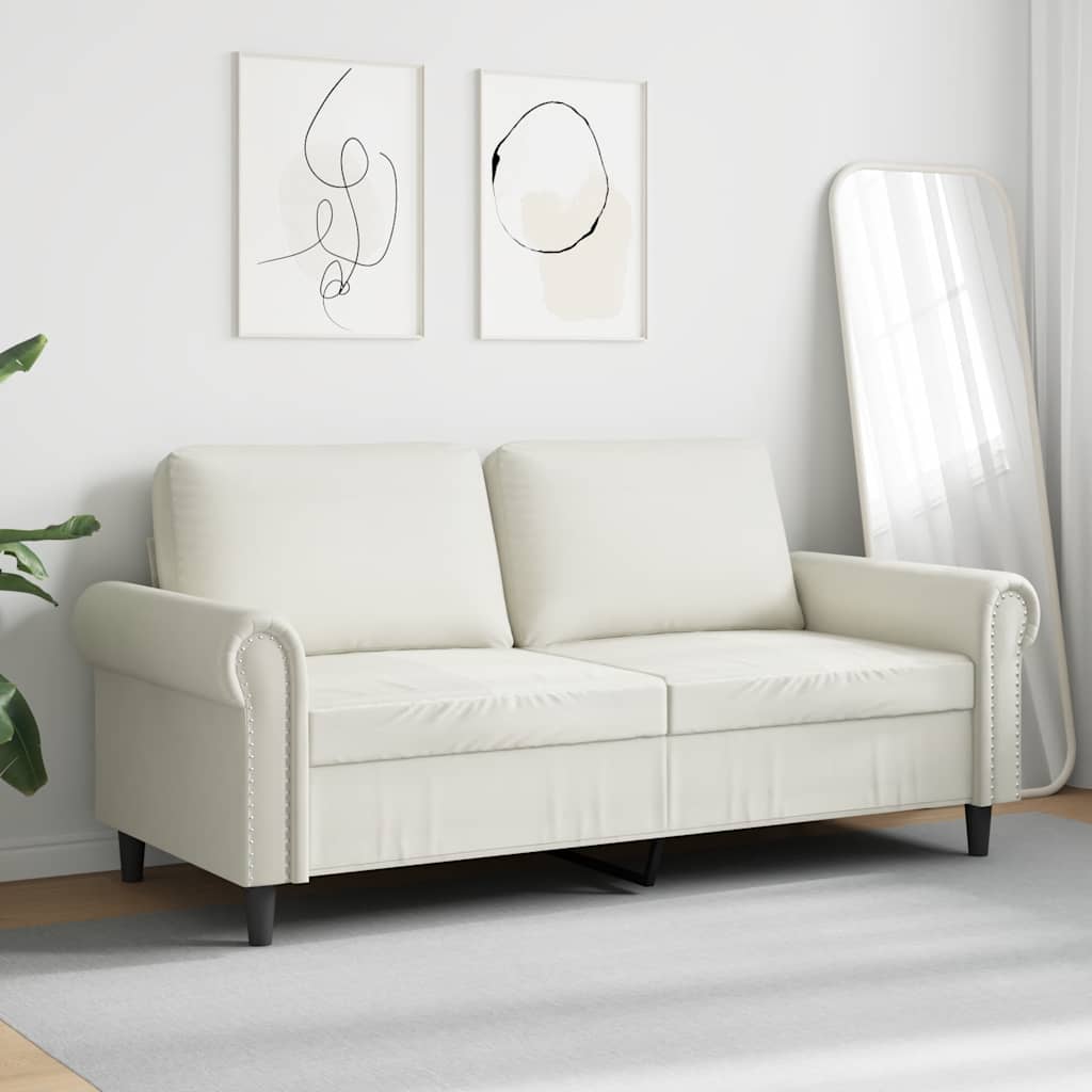 Dvosjed krem 140 cm baršunasti Krema