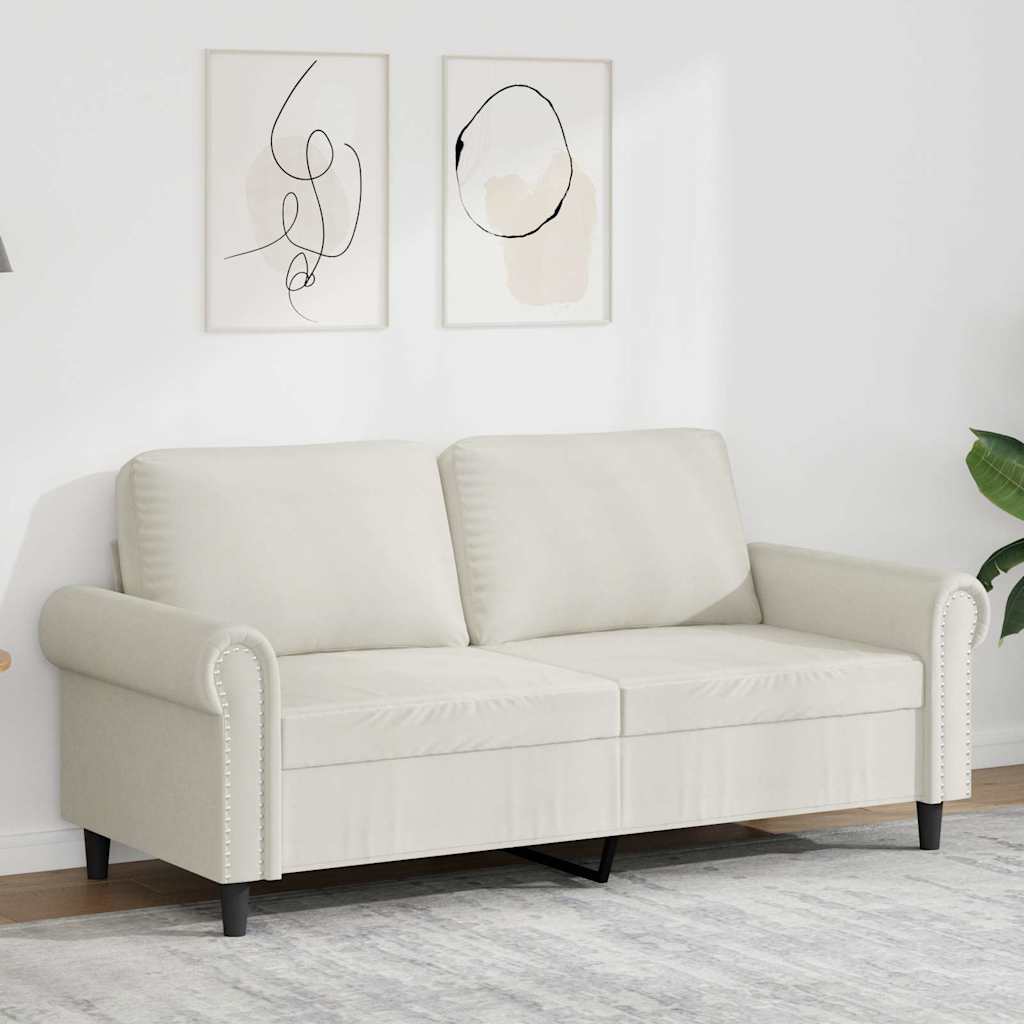 Dvosjed krem 140 cm baršunasti Krema