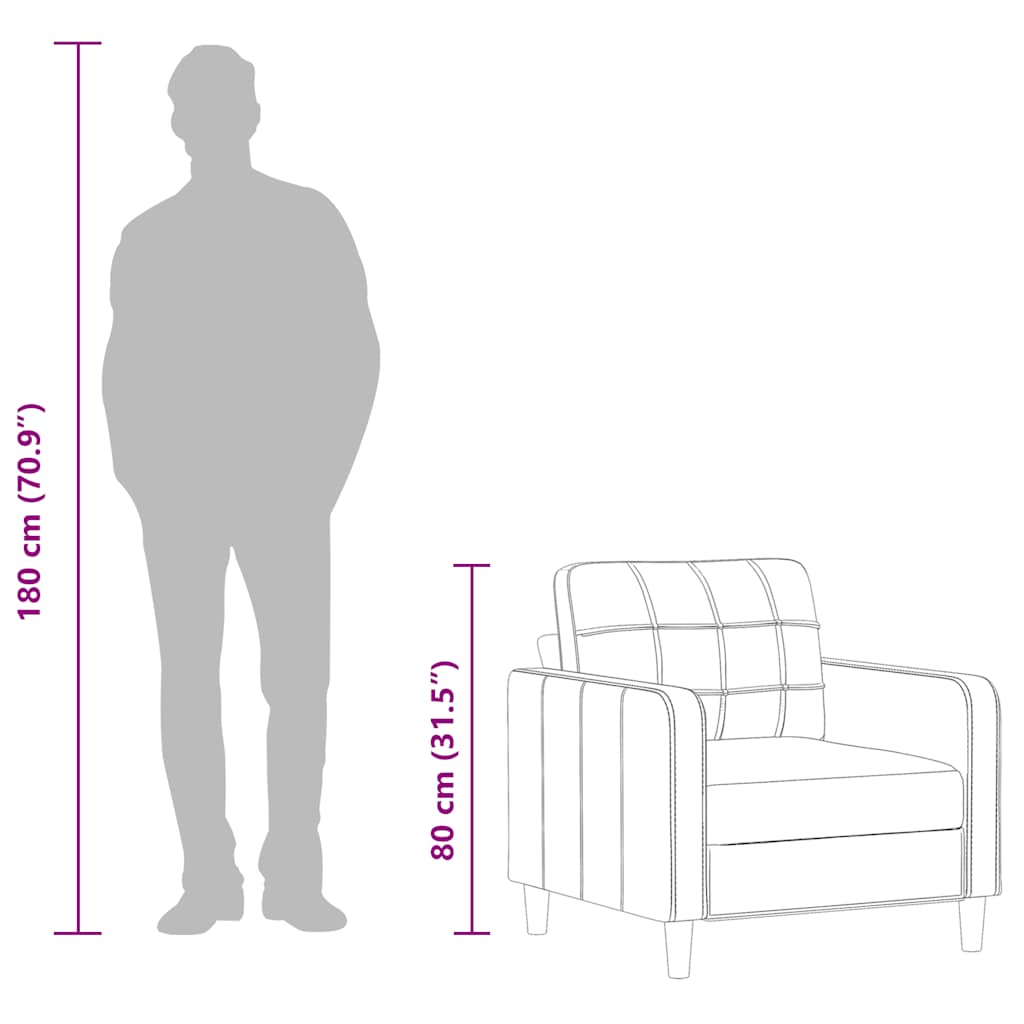 Fotelja krem 60 cm Tkanina Krema