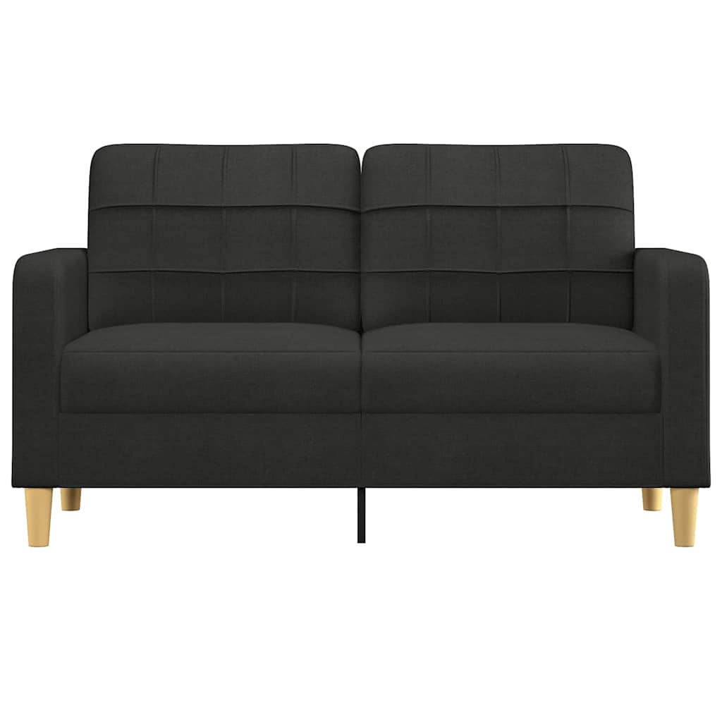 Dvosjed od tkanine crni 140 cm Crna