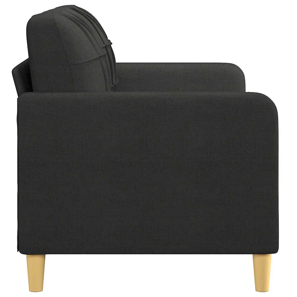 Dvosjed od tkanine crni 140 cm Crna