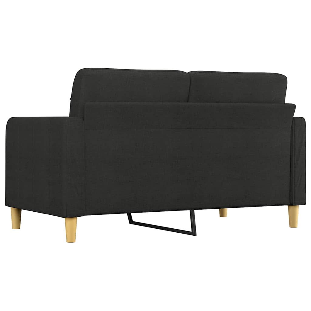Dvosjed od tkanine crni 140 cm Crna