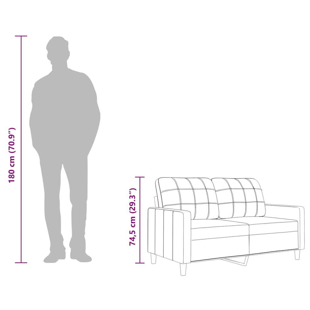 Dvosjed od tkanine crni 140 cm Crna