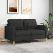 Dvosjed od tkanine crni 140 cm Crna