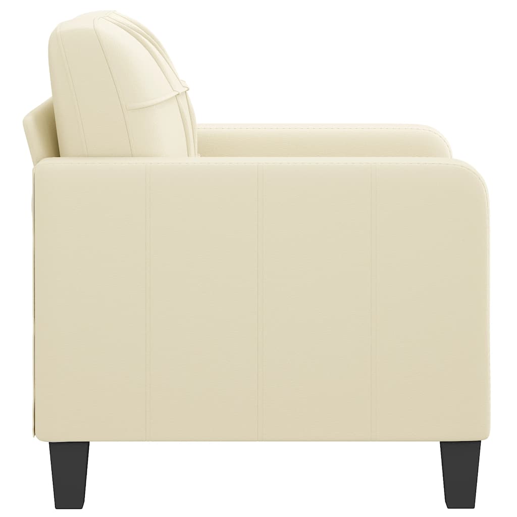 Fotelja krem 60 cm od umjetne kože