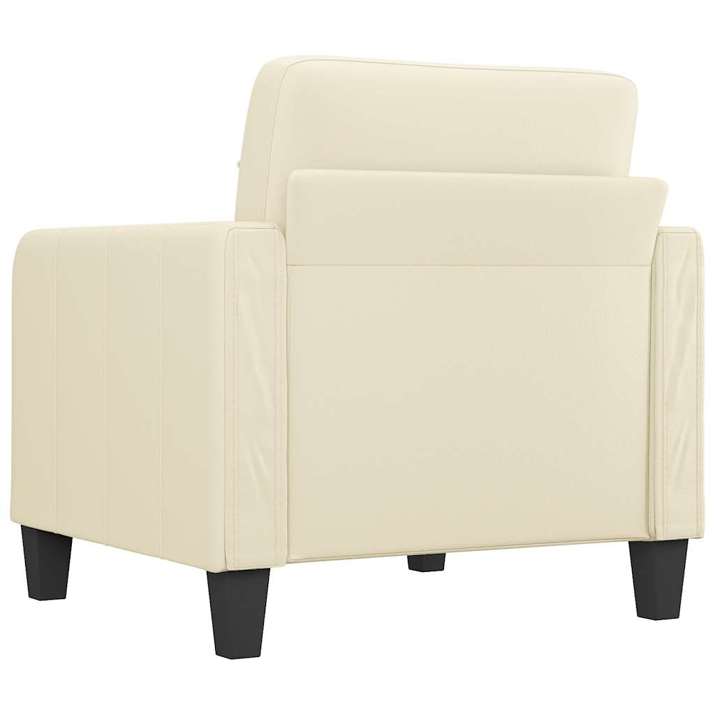 Fotelja krem 60 cm od umjetne kože