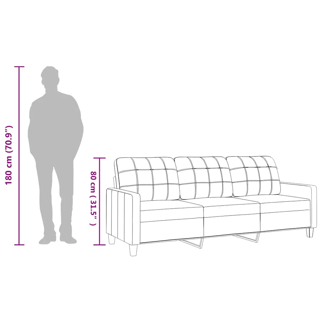 Trosjed krem 180 cm od umjetne kože