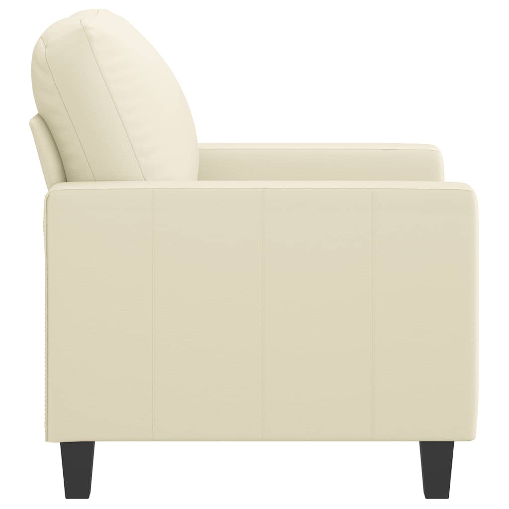 Fotelja krem 60 cm od umjetne kože