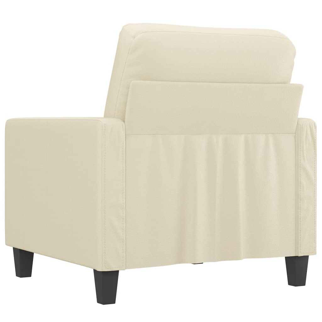Fotelja krem 60 cm od umjetne kože