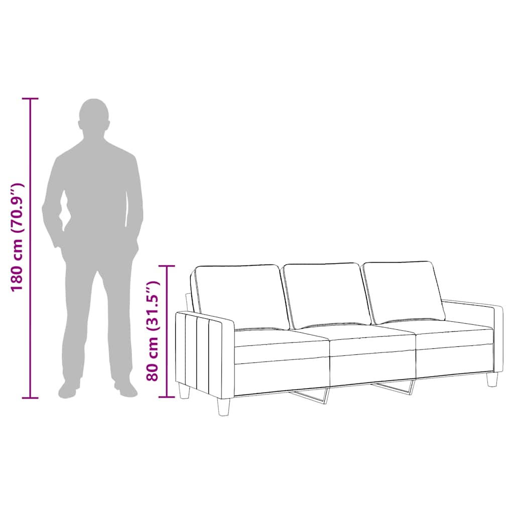 Trosjed od tkanine svjetlosivi 180 cm Siva