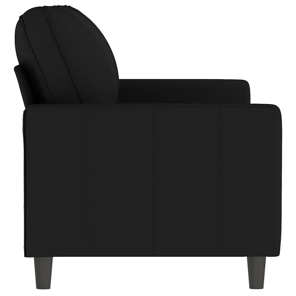 Dvosjed crni 140 cm baršunasti