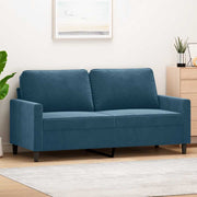 Dvosjed plavi 140 cm baršunasti Plava